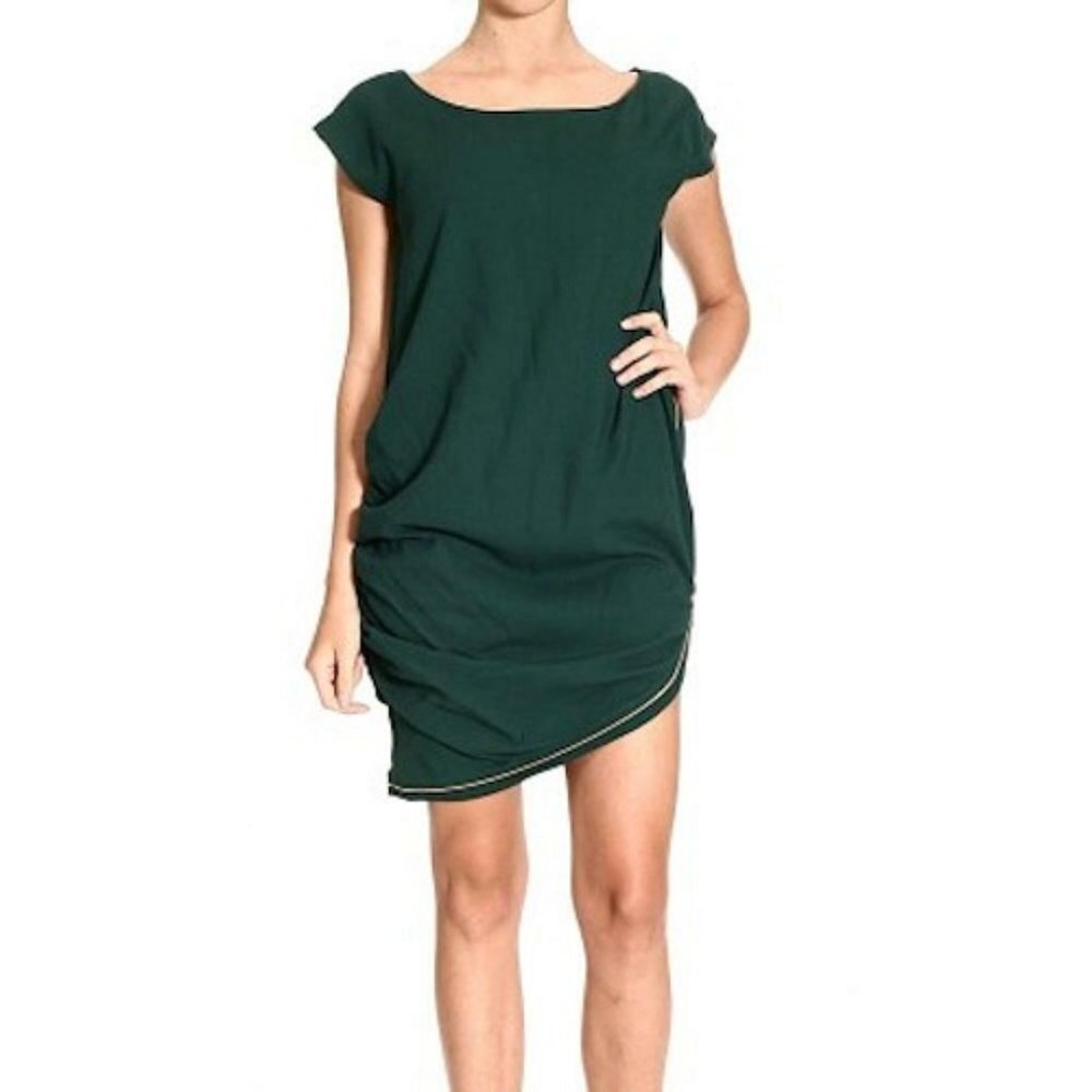 Love Moschino Cap Sleeve Gold Zipper Dress 2